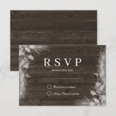 Carte de réponse RSVP Hiver Rustique (Devant / Derrière)