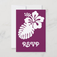 Carte de réponse RSVP Houx tropical dans le vin