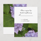 Carte de réponse RSVP Hydrangea (Devant / Derrière)
