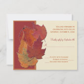 Carte de réponse RSVP II Feuilles d'automne (Dos)
