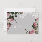 Carte de réponse RSVP - Invitation Trellis Rose Vi (Dos)