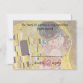 Carte de réponse RSVP ; Le baiser de Gustav Klimt (Dos)