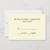 Carte de réponse RSVP ; Le baiser de Gustav Klimt (Dos)