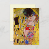 Carte de réponse RSVP ; Le baiser de Gustav Klimt (Devant / Derrière)