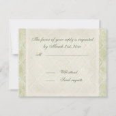 Carte de réponse RSVP Lilac Hydrangea de style vin (Dos)