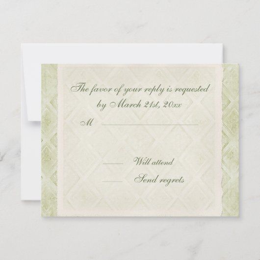 Carte de réponse RSVP Lilac Hydrangea de style vin (Dos)