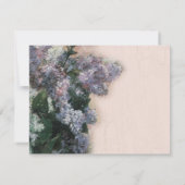 Carte de réponse RSVP - Lilacs impressionnistes (Dos)