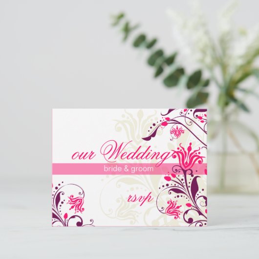 CARTE DE RÉPONSE RSVP :: lily (Debout devant)