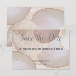CARTE DE RÉPONSE RSVP LUXE MARBRE BULLE OR SAVE TH