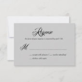 Carte de réponse RSVP/Mariage (Devant)