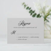 Carte de réponse RSVP/Mariage (Debout devant)