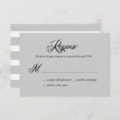 Carte de réponse RSVP/Mariage (Devant / Derrière)