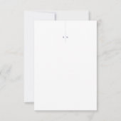 Carte de réponse RSVP mariage côtier coquilles ble (Dos)