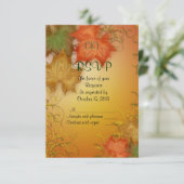 Carte de réponse RSVP mariage de automne (Debout devant)