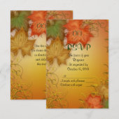 Carte de réponse RSVP mariage de automne (Devant / Derrière)