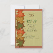 Carte de réponse RSVP mariage de automne (Devant)
