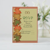 Carte de réponse RSVP mariage de automne (Debout devant)