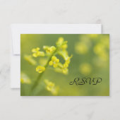Carte de réponse RSVP mariage Fleur sauvage jaune (Devant)