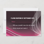 Carte de réponse RSVP mariage pour moto rose (Dos)