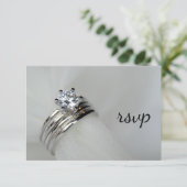 Carte de réponse RSVP mariage Rings (Debout devant)