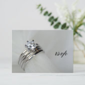 Carte de réponse RSVP mariage Rings (Debout devant)