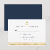 carte de réponse RSVP maritime moderne (Devant / Derrière)
