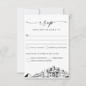 Carte de réponse RSVP Memphis Skyline Wedding (Devant)