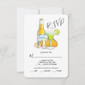 Carte de réponse RSVP Menu Tacos Tequila & Bière (Devant)