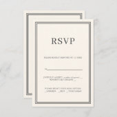 Carte de réponse RSVP minimalisme moderne (Devant / Derrière)
