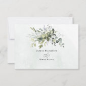Carte de réponse RSVP minimaliste de mariage de sc (Dos)