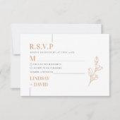 Carte de réponse RSVP minimaliste moderne (Devant)