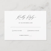 Carte de réponse RSVP minimaliste simple (Devant)