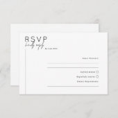 Carte de réponse RSVP minimaliste simple (Devant / Derrière)