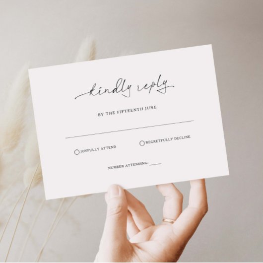 Carte de réponse RSVP minimaliste simple