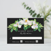 Carte de réponse RSVP MoDERN Typographie Magnolia (Debout devant)