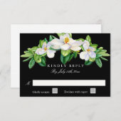 Carte de réponse RSVP MoDERN Typographie Magnolia (Devant / Derrière)