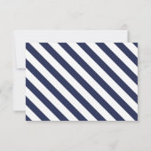 CARTE DE RÉPONSE RSVP moderne bleu marine écriture (Dos)