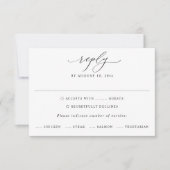 Carte de réponse RSVP moderne et sophistiquée pour (Devant)