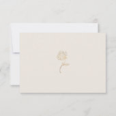 Carte de réponse RSVP Moderne Simple Feuilles de P (Dos)