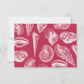 Carte de réponse RSVP moderne Viva Magenta Plage C (Dos)