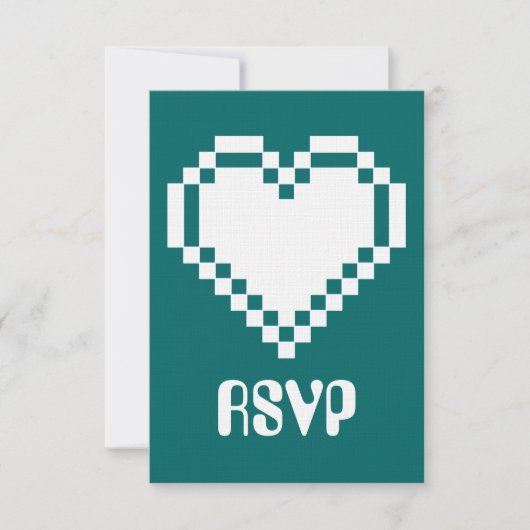 Carte de réponse RSVP Multijoueur en sarcelle (Devant)