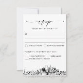 Carte de réponse RSVP Nashville Skyline Wedding (Devant)