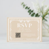 Carte de réponse RSVP neutre mexicaine Papel Picad (Debout devant)