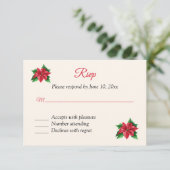 Carte de réponse RSVP Noël (Debout devant)