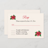 Carte de réponse RSVP Noël (Devant / Derrière)