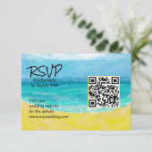 Carte de réponse RSVP numérique - Code QR à thème (Debout devant)