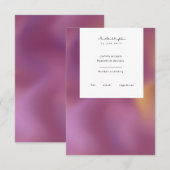 Carte de réponse RSVP ombre métallique moderne pou (Devant / Derrière)