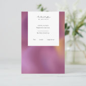 Carte de réponse RSVP ombré métallisé moderne pour (Debout devant)
