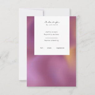 Carte de réponse RSVP ombré métallisé moderne pour