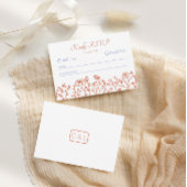 Carte de réponse RSVP Orange de mariage de Vérone